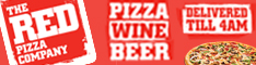 Advertisement for Red Pizza - Bristol SU's exclusi